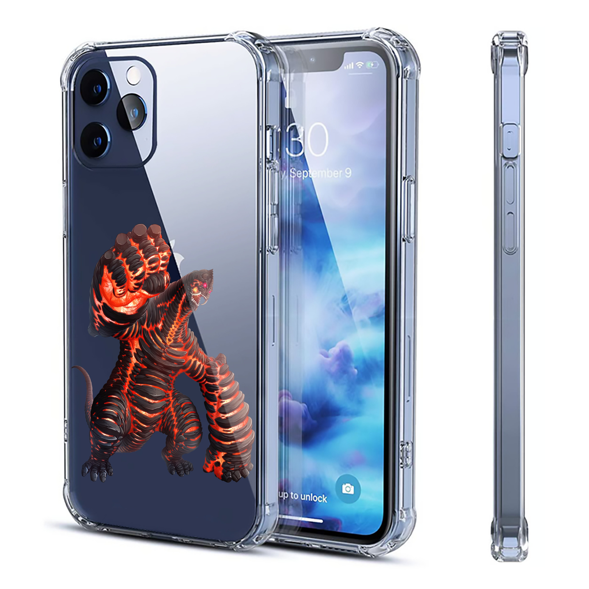 （画像用） ウルトラマン Ultraman 【iPhone 12シリーズ対応】透明スマホケース（クリアソフトケース）
